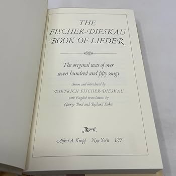 Amazon | The Fischer-Dieskau Book of Lieder: The Original